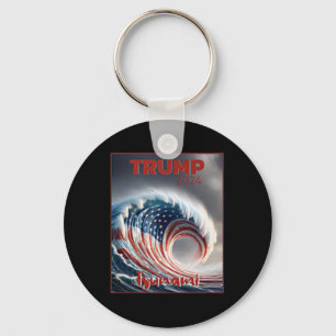 Trump 2024 Röd Våg Tsunami Usa Val Röstning Re Nyckelring