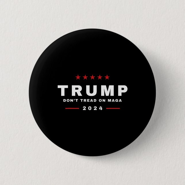 Trump 2024 Rör inte vid Maga-orm Skallerorm Knapp (Framsida)
