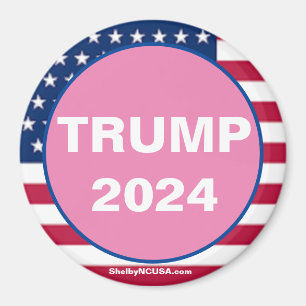 TRUMP 2024 Rosa Patriotic Magnet