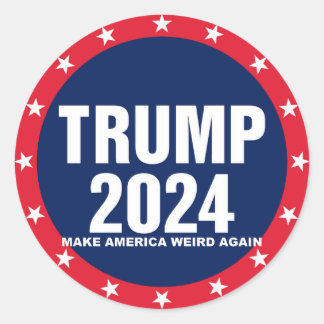 TRUMP 2024 RUNT KLISTERMÄRKE