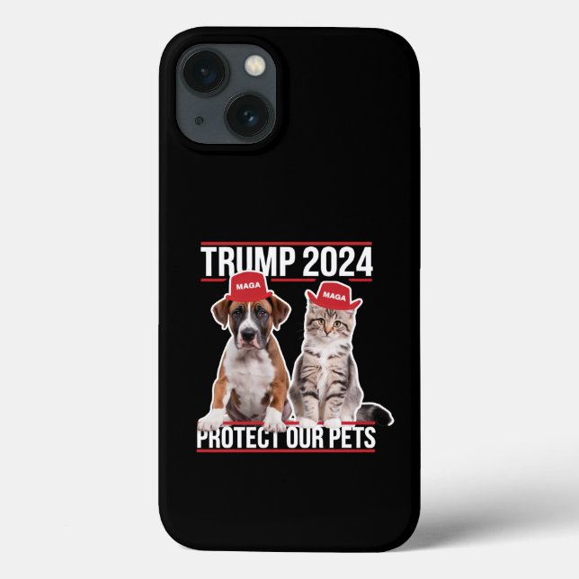 Trump 2024 Skydda Våra Husdjur Katter Hundar MAGA (Baksida)