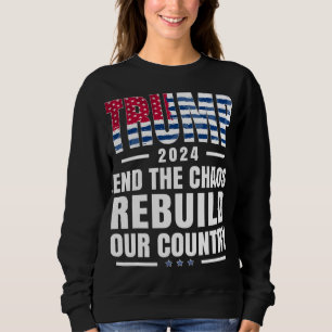 Trump 2024 Slut Chaos, återuppbygga Land T Shirt