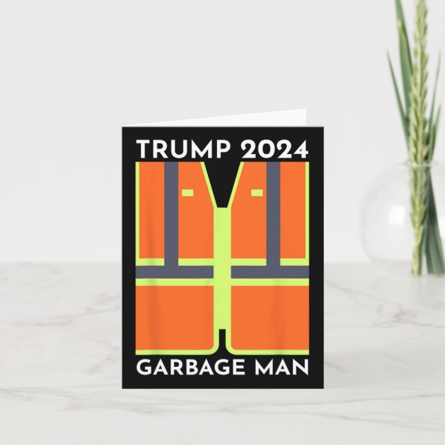 Trump 2024 Sopgubbe Rollig Sopgubbe Patrioter Stöd Kort (Framsida)