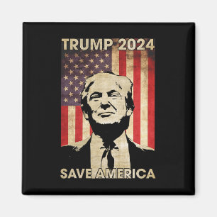 Trump 2024 Spara America American Flagga Valection Magnet