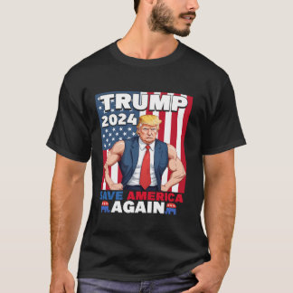 Trump 2024 Spara America Rect Shirt T Shirt