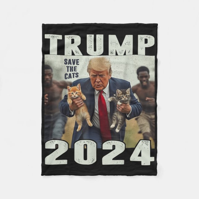 Trump 2024 Spara The Cats Say Debate Fleecefilt (Framsidan)