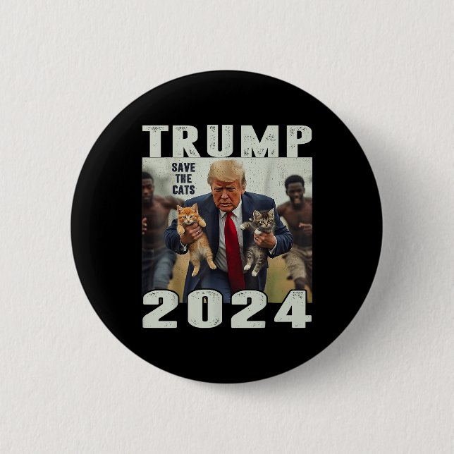 Trump 2024 Spara The Cats Say Debate Knapp (Framsida)