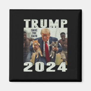 Trump 2024 Spara The Cats Say Debate Magnet