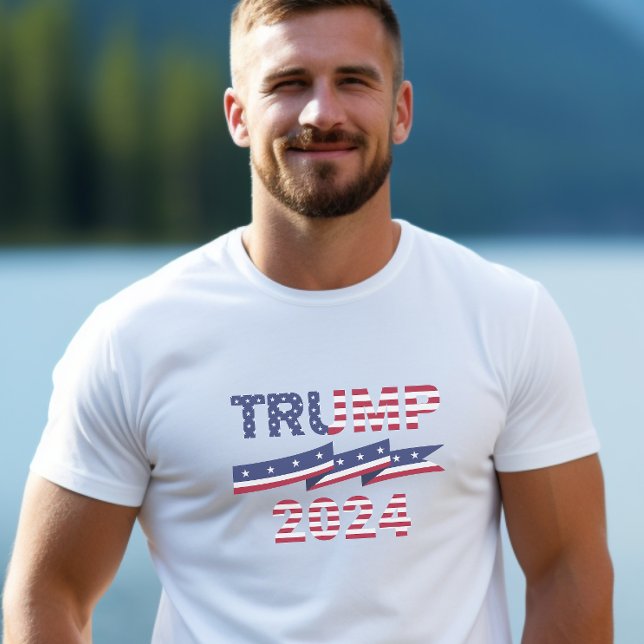 Trump 2024 Stars och stripes T Shirt (Skapare uppladdad)