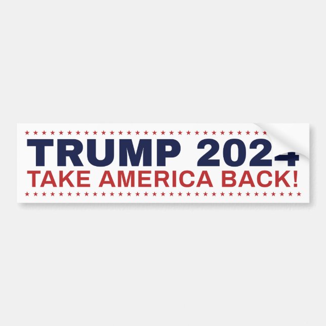 Trump 2024-stötdekal Ta Amerika tillbaka! Bildekal (Framsidan)