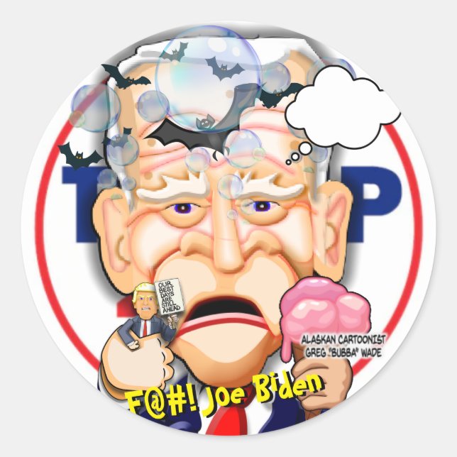 Trump 2024-symbol runt klistermärke (Framsida)