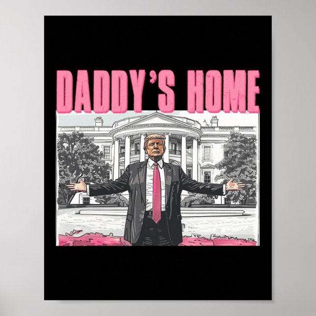 Trump 2024 Ta America Ck Pappor Home Trump Rosa Poster (Framsidan)