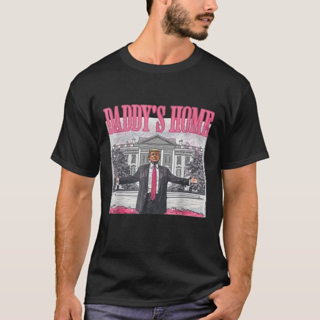 Trump 2024 Ta America Ck Pappor Home Trump Rosa T Shirt (Framsida)