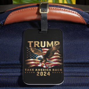 Trump 2024 Ta Amerika tillbaka Amerika Flagga Trum Bagagebricka