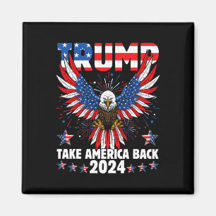 Trump 2024 Ta Amerika tillbaka Amerika Flagga Trum Magnet