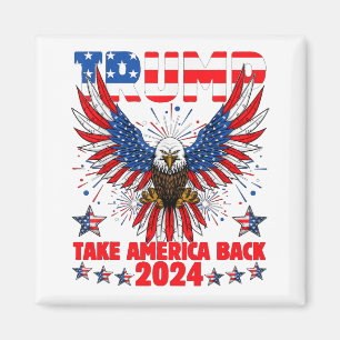 Trump 2024 Ta Amerika tillbaka Amerika Flagga Trum Magnet