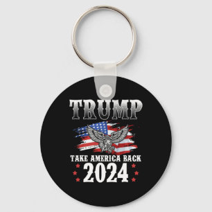 Trump 2024 Ta Amerika tillbaka Amerika Flagga Trum Nyckelring