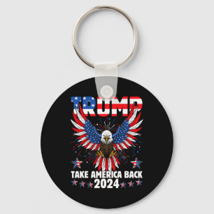 Trump 2024 Ta Amerika tillbaka Amerika Flagga Trum Nyckelring