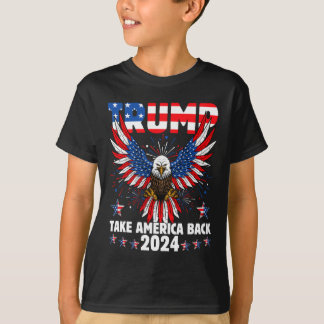 Trump 2024 Ta Amerika tillbaka Amerika Flagga Trum T Shirt