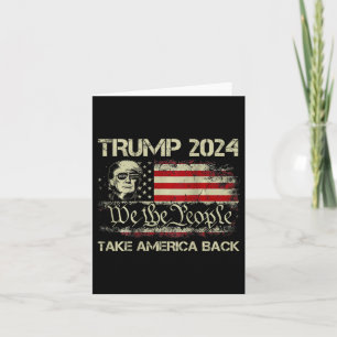Trump 2024 Ta Amerika tillbaka amerikansk Flagga ( Kort