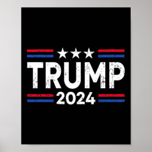 Trump 2024 Ta Amerika tillbaka amerikansk Flagga ( Poster