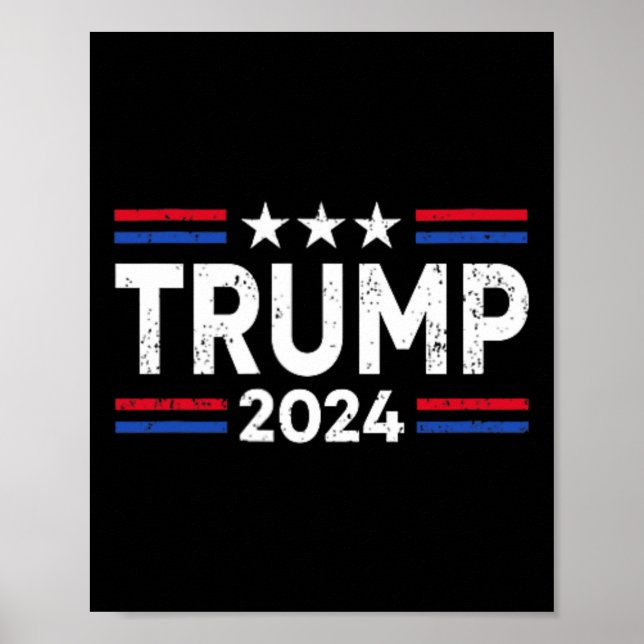 Trump 2024 Ta Amerika tillbaka amerikansk Flagga ( Poster (Framsidan)