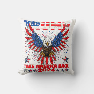 Trump 2024 Ta Amerika Tillbaka Amerikansk Flagga T Kudde