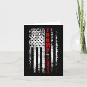 Trump 2024 Ta Amerika tillbaka amerikanska Flagga  Kort