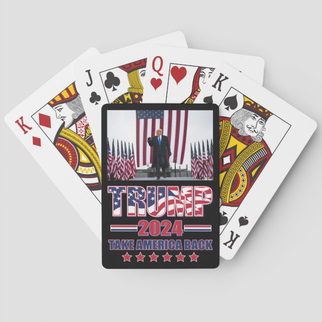 Trump 2024 Ta Amerika tillbaka Casinokort (Baksidan)