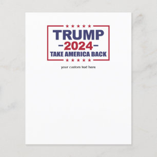 Trump 2024 Ta Amerika tillbaka Flygblad