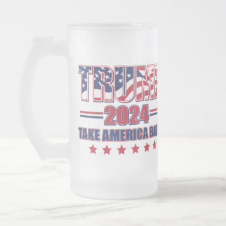 Trump 2024 Ta Amerika tillbaka Frostat Ölglas