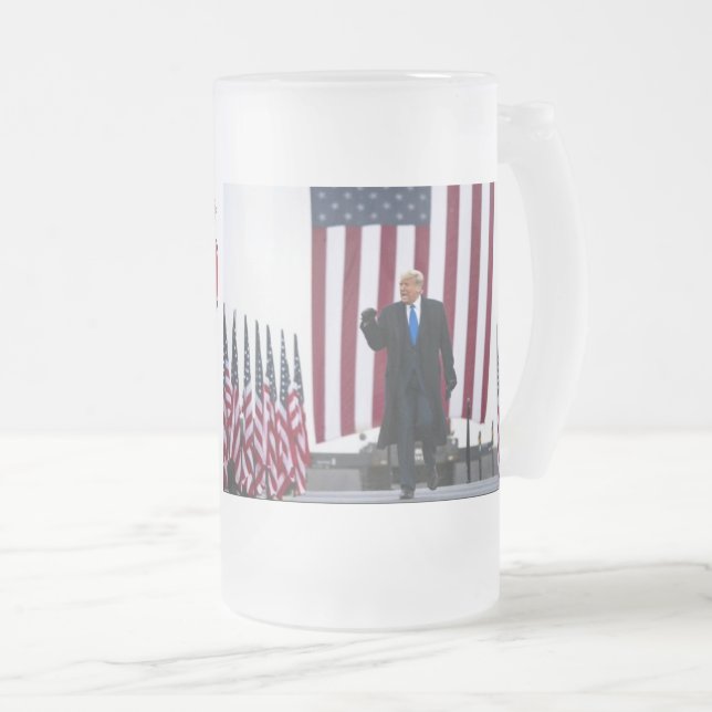 Trump 2024 Ta Amerika tillbaka Frostat Ölglas (Framsida höger)