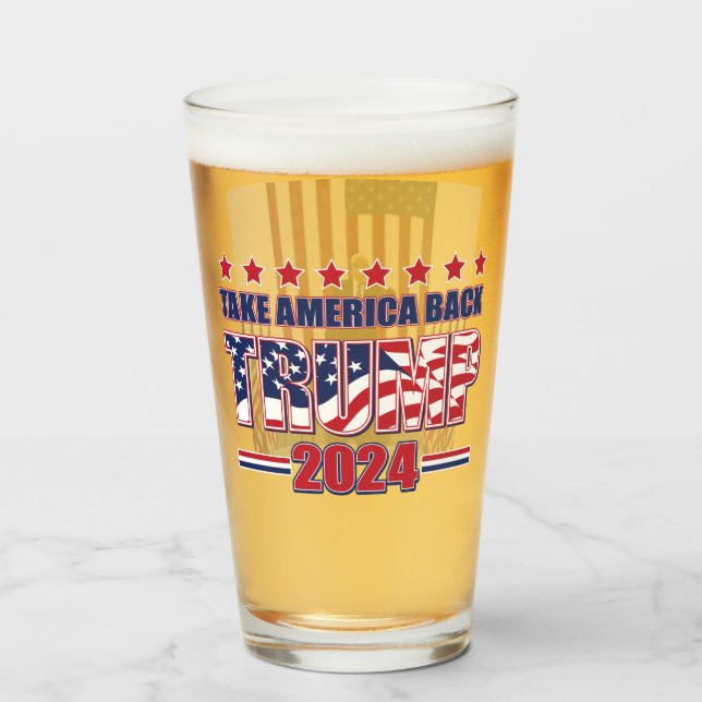 Trump 2024 Ta Amerika tillbaka Glaskopp (Framsida fylld)