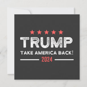 Trump 2024 Ta Amerika tillbaka Inbjudningar