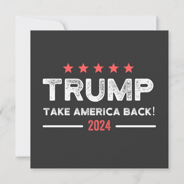 Trump 2024 Ta Amerika tillbaka Inbjudningar (Framsida)