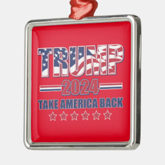 Trump 2024 Ta Amerika tillbaka Julgransprydnad Metall