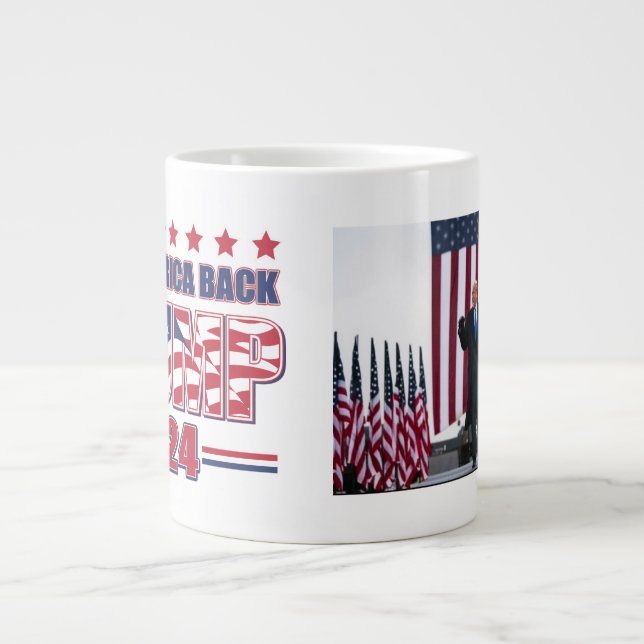 Trump 2024 Ta Amerika tillbaka Jumbo Mugg (Framsidan)