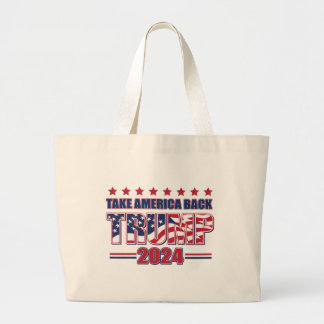 Trump 2024 Ta Amerika tillbaka Jumbo Tygkasse