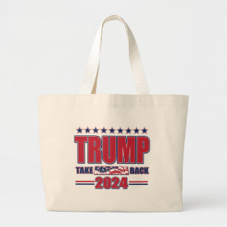 Trump 2024 Ta Amerika tillbaka Jumbo Tygkasse