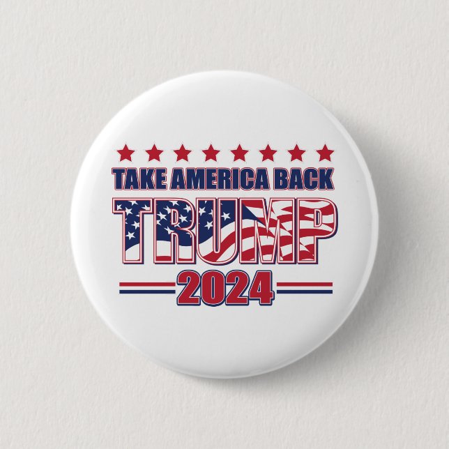 TRUMP-2024 Ta Amerika tillbaka Knapp (Framsida)