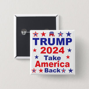 TRUMP 2024 Ta Amerika tillbaka Knapp