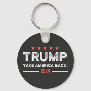 Trump 2024 Ta Amerika tillbaka Nyckelring