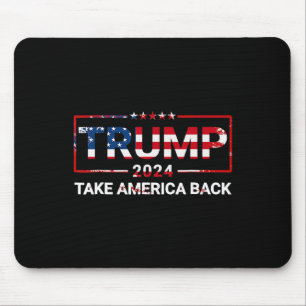 Trump 2024 Ta Amerika Tillbaka Oss Flagga 4:e Juli Musmatta