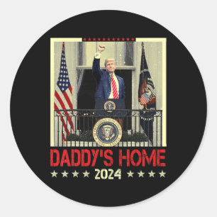 Trump 2024 Ta Amerika Tillbaka Pappor Home Trump 2 Runt Klistermärke
