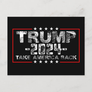 Trump 2024 Ta Amerika tillbaka Politik Vintage Vykort