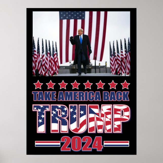 Trump 2024 Ta Amerika tillbaka Poster (Framsidan)