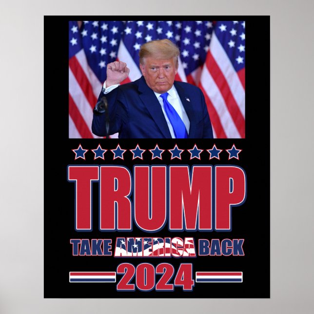 Trump 2024 Ta Amerika tillbaka Poster (Framsidan)