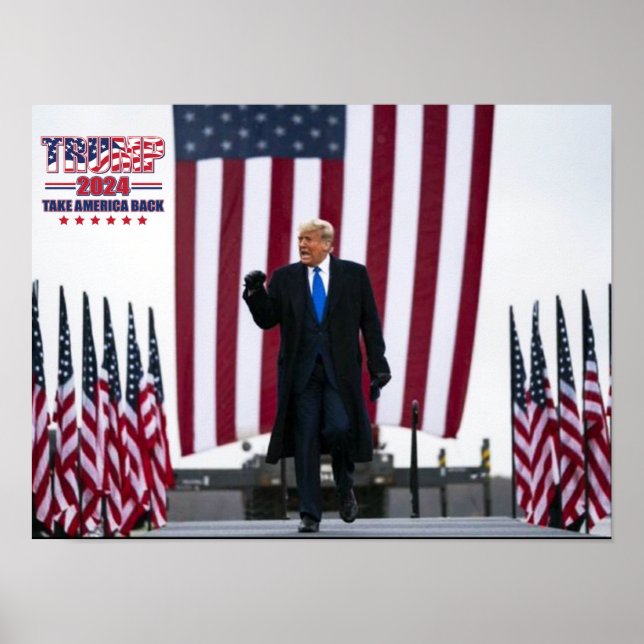 Trump 2024 Ta Amerika Tillbaka Poster (Framsidan)