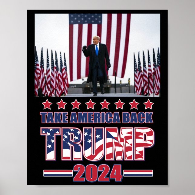 Trump 2024 Ta Amerika tillbaka Poster (Framsidan)