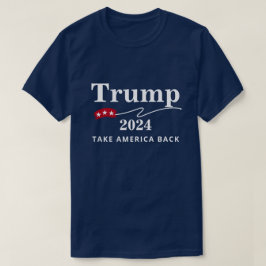 Trump 2024 Ta Amerika tillbaka röd, vit och blå T Shirt